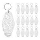 PATIKIL ヴィンテージモーテルキーホルダー 16個 空白 ホテルキーホルダー 菱形レトロキータグ DIY 工芸品装飾 バックパック荷物ラベルタグ用 クリアホワイト スポットあり