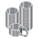 PATIKIL 17mm ガスケットリング メタルOリング ラウンドリング 30個入り 304ステンレス鋼 ラウンド 金物バッグベルトDIY工芸用品用