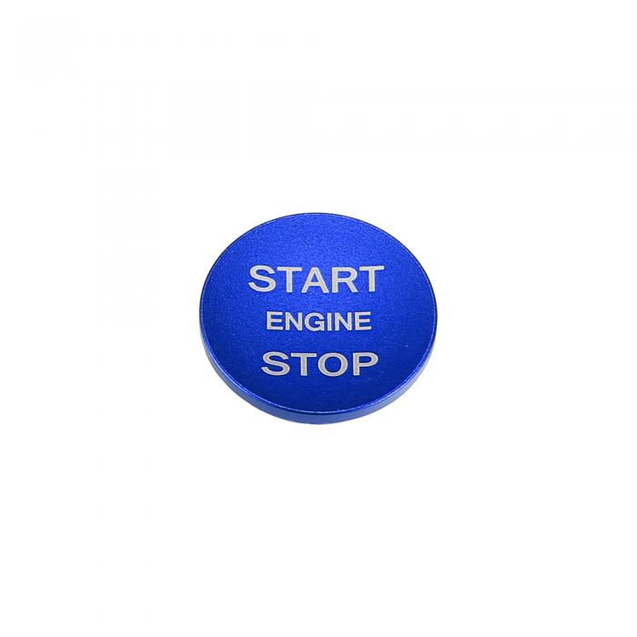 uxcell エンジン始動停止ボタンカバー ワンクリックプッシュスタートボタン トリムステッカー Ja guarに対応 XEに対応 Range r overに対応 2013-2021に対応 アルミニウム合金 ブルー