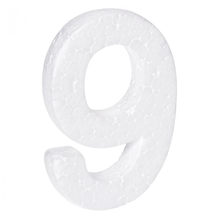 uxcell フォーム番号 9数字 EPS ホワイト ポリスチレン 番号 工芸品 結婚式 パーティーの装飾用 高さ100mm