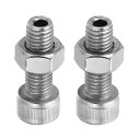 PATIKIL M10x30mm 六角穴付きネジ 2セット 円筒形 中空ボルトナットキット ランプねじ 切りねじ スルーホールファスナー 304ステンレス鋼