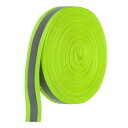 PATIKIL 反射テープストリップ 30mm x 50ヤード 高い視認性の反射テープ 縫い付け用 DIY警告安全生地ウェビング 衣類 レインコート 蛍光緑向け
