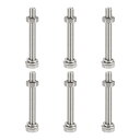 uxcell 六角ボルト ナット 六角頭ねじ フラット&ロックワッシャーキット 304ステンレス鋼 完全六角ボルトスレッド M6 x 50 mm 6セット
