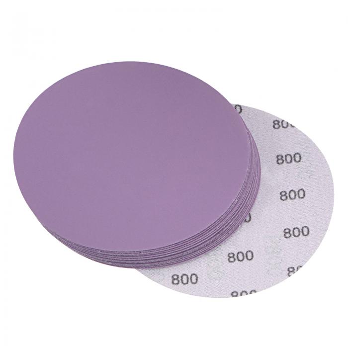 uxcell パープルサンディングディスク 800グリット フックアンドループ プロ 酸化アルミニウムサンドペ..