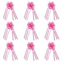 PATIKIL 18cm ギフトプルボウ 10個 バスケットプレゼントラッピングリボン 大きなお花のリボン蝶結び 結婚式の装飾 クリスマスギフトバスケット用 ピンク