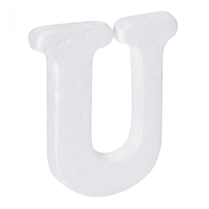uxcell フォームレター Uレター EPS ホワイト ポリスチレン レター フォーム 工芸品 結婚式 パーティーの装飾用 高さ100mm