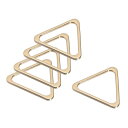 uxcell 金属三角リングバックル トライアングルリングバックル 内幅40mm DIY用 ゴールドトーン 10個入り