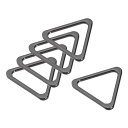 uxcell 金属三角リングバックル トライアングルリングバックル 内幅30mm DIY用 ダークグレー 20個入り