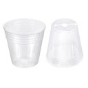 uxcell 植木鉢 プラスチック 花開始コンテナ 屋内屋外用 6.4 cm クリアー 60個