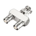 uxcell BNC Yスプリッター 1オス-2メスジャックアダプタ 3ウェイ RF同軸コネクタ 監視カメラ用(3)