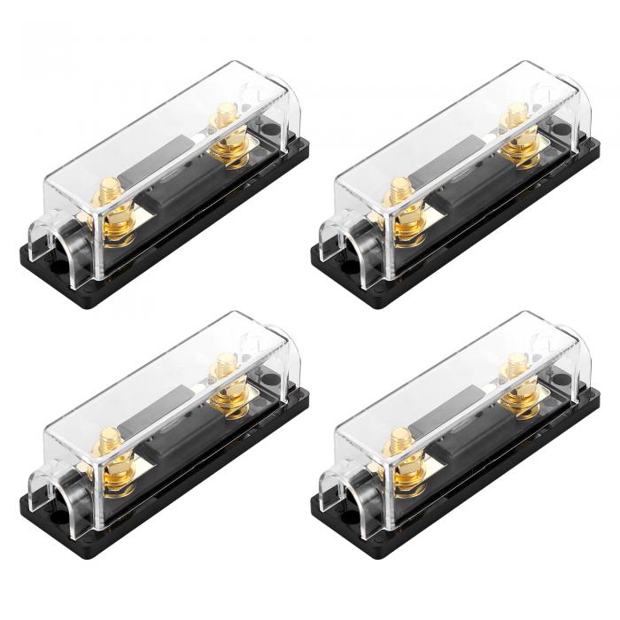X AUTOHAUX ヒューズホルダー ANLヒューズホルダー ANLヒューズブロック 300Aヒューズ付き 0/2/4ゲージインライン 車用 4個
