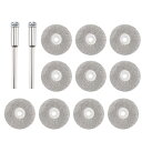 uxcell 10個 22mmダイヤモンド切削ホイール 研削ホイール ダイヤモンドカッター ダイヤモンドコーティング ロータリーツール用3 mmマンドレル2本付き