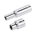 uxcell 6ポイントソケット シャローおよびディープセット ドライブ10mm ソケットサイズ8mm Cr-Vスチール 2個入り