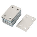 uxcell 金属 フラット ストレート 補修 プレート 補修 コーナー ブレース 1.5mm 厚さ 20個入り