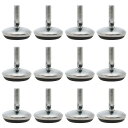 uxcell レベリングフット M6 x 18 x 30mm レベリングフィート 調節可能 レベラー フロアプロテクター サポート 家具用 家具の脚 マシンレッグ用 12パック
