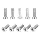 uxcell フラットヘッド機械ねじ プラス 304ステンレス鋼 ボルト 5/16-18x31.8 mm 10個(4)