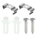 uxcell T4クリップ ブラケットハンガー 蛍光チューブ ランプホルダークランプ ネジ付き中空パイプ LED電球シーリングランプ用 15個(3)