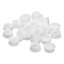 uxcell 22mm(55/64")プラスチック製ホールプラグ 家具用エンドキャップパネルに取り付ける26個のフラッシュタイプの丸型スナップインファスナーノックアウトロックプラグ ホワイト