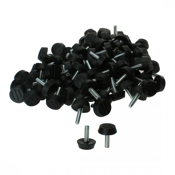 uxcell レベリングフィート M6 x 20 x 25mm 家具グライド フロアプロテクター デスク脚用 120個入り