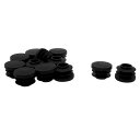 uxcell パイプキャップ チューブインサートプロテクター 20mm OD プラスチック ラウンド 12個 内径17-19mm
