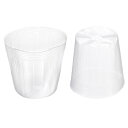 uxcell 植木鉢 プラスチック 花開始コンテナ 屋内屋外用 14 cm クリアー 10個