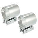 uxcell 車のエキゾーストパイプスリーブコネクタ クランプカプラー 交換用 ユニバーサル 75x100 mm 2個