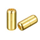 uxcell 金属靴紐バックル 真鍮 タイなし ターンバックル光沢 ゴールドトーン 8 mmx18 mm 10個