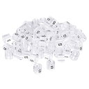 uxcell ハンガーマーカー S 適合のロッド径3.5 mm 衣料品カラーコーディング用 クリア 100個