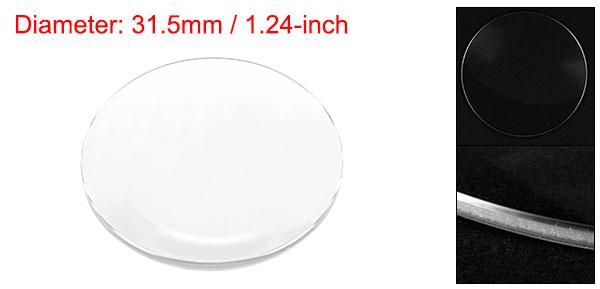 uxcell 時計ガラスサファイアクリスタルレンズ 単一ドーム ラウンド 31.5mm直径 1.3 mmエッジ厚さ 交換部品 クリア
