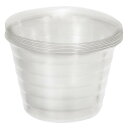uxcell プランターポット プラスチック製 クリア ラウンドデザイン 花瓶ボウル花屋DIY 中庭のホームフットホルダー鉢植え 11cm外径 10個入り
