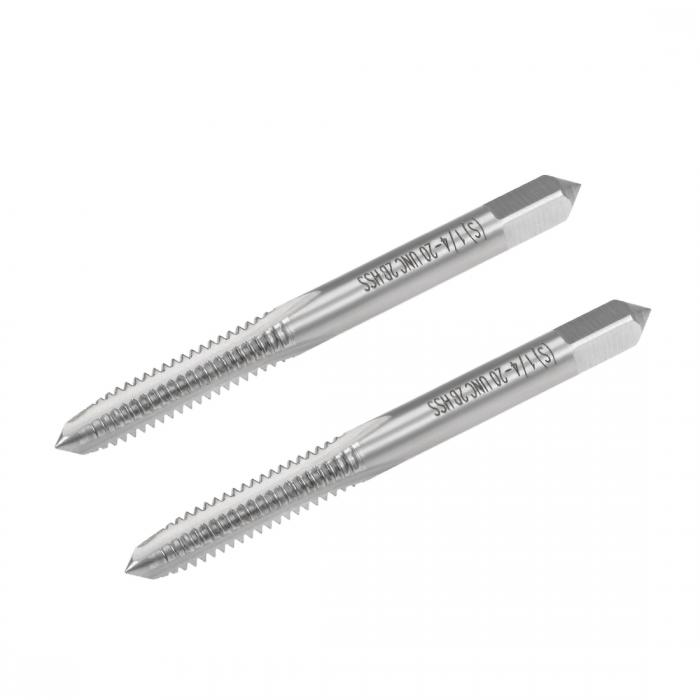 uxcell マシンタップUNCスレッド 2Bクラス 3-4フルート 高速度鋼 1 / 4?20 2個