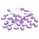 uxcell 200個の楕円形フラットバックアクリルラインストーン 25x18mm カ ボション ラインストーン ジェムス 装飾品 衣装 手作りデコレーション ...