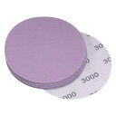 uxcell パープル サンディングディスク 101.6mm 3000 グリット フックとループ プロ 酸化アルミニウム サンドペーパー 乾湿 研磨 木質塗装仕...
