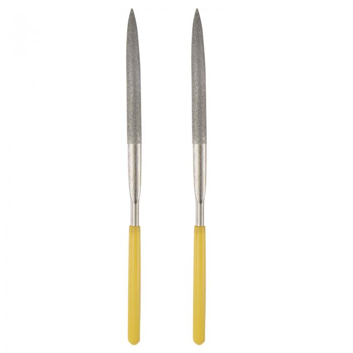 uxcell ダイヤモンドニードルファイル ハーフラウンドタイプ ファイルハンドル ハンドツール メタル ウッド ストーン 大理石用 4.5 mm x 180 ...