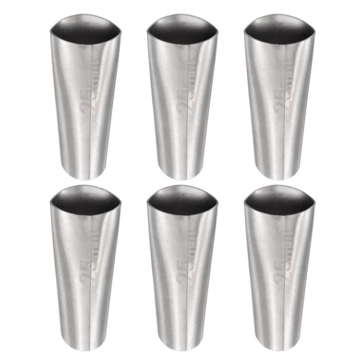 uxcell コークノズル アプリケーターツール 再利用 キッチン バスルーム 窓用 ステンレス製 幅25mm 6個入