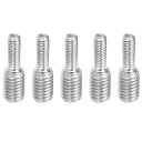 PATIKIL M3*M5*16 両端スレッドスタッドボルト 5個パック 304ステンレススチール製ロッドボルトスレッドリデューサーアダプター 長さ17mm(3)