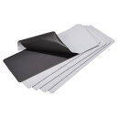 uxcell ブランクメタルカード 201ステンレス鋼板ブラッシュ 80 mm x 30 mm x 0.4 mm ダークグレー 20個