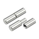 uxcell ヒンジ溶接 ヒンジピン 40mm x 10mm オスーメス 201 ステンレス鋼 金属 ホームゲート ドア ウィンドウ用 6ペア入り