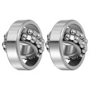 uxcell 1305 自己整合ボールベアリング 25mmボア 62mm OD 17mm厚さ 二重列 オープンタイプ クロムスチール 2個入り(4)