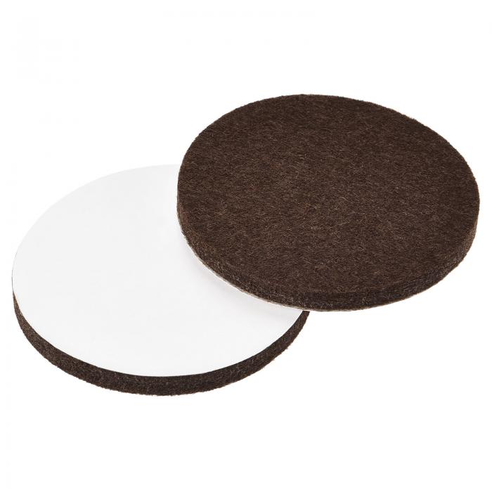 uxcell フェルト家具パッド ラウンドフェルトパッド フィートフロアプロテクター 直径57mm セルフスティック 滑り止め アンチスクラッチ 24パッド