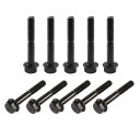 uxcell 六角鋸歯状フランジボルト ヘキサフランジボルト M6x40mm 10.9グレード 炭素鋼 ネジ 15個入り(4)