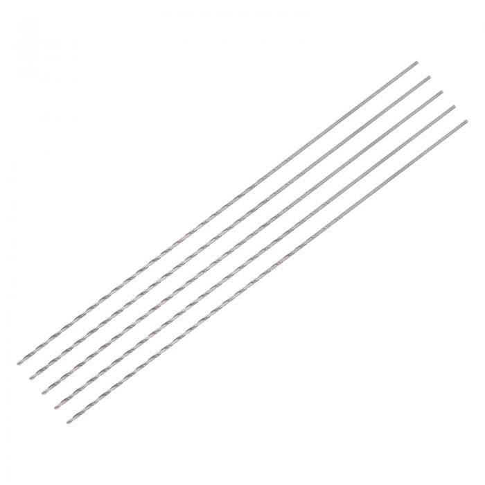 uxcell ミニマイクロツイストドリルビット 0.8 mm 高速度鋼 ストレートシャンク超長ドリルビット 100 mm アルミニウム合金用 5個