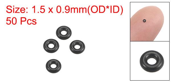 uxcell 1.5mmシールO-リング ラバー 代替 時計ガスケットOリング クラウン-Oリング 小さな品揃え 防水シール用 50個入り