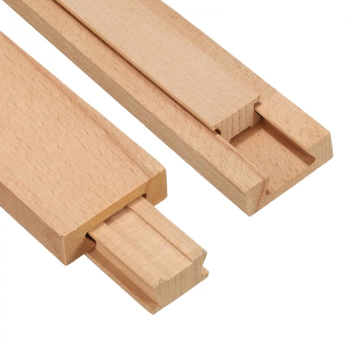 uxcell 木製引き出しスライド クラシックウッドセンターガイドトラ ック スライドグライドブ ラケット 木製引き出しグライドボトムレール交換キット付き 25 cm 2セット
