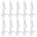 uxcell プラスチック製ロック棚ピン 20個 透明セルフロック棚サポートペグ 棚クリップ 5mm穴 5/8インチ(16mm)厚さの棚にフィット 本棚キャビネットキッチン用