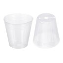 uxcell 植木鉢 プラスチック 花開始コンテナ 屋内屋外用 8 cm クリアー 60個