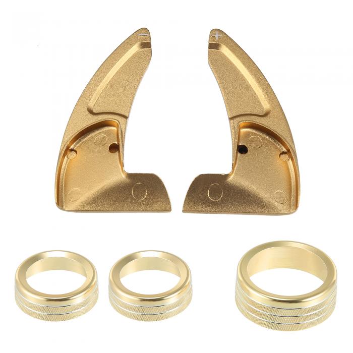 uxcell ステアリングホイールシフトパドルシフターエクステンションセット ゴールドトーン A C音量スイ..