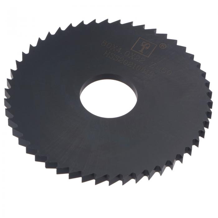 uxcell 丸鋸ブレード 直径80 mm 厚さ4 mm 50歯 6542高速度鋼（HSS） 22 mmアーバー付き 窒化フライス盤 金属木材切断用