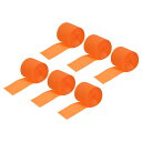 uxcell しわ紙 縮緬ペーパー クレープ紙 3.5cm x 10m 誕生日結婚式パーティーの装飾用 オレンジ 6巻入り