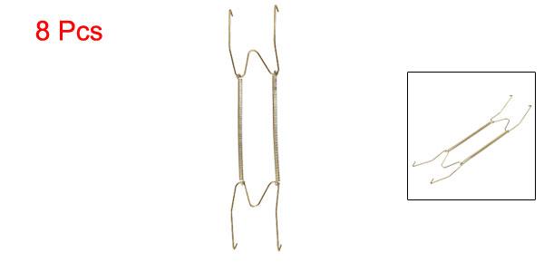 uxcell プレートハンガー 亜鉛メッキ 隠し壁の装飾 チッププロテクター付き フック 8個 14インチ（Wタイプ）